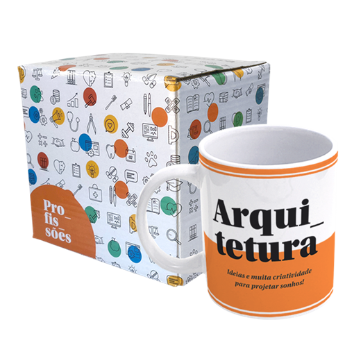 Caneca De Porcelana Profissões - Arquitetura