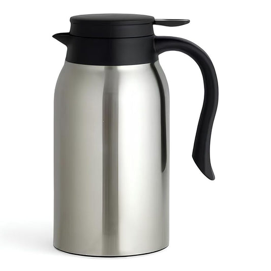 Garrafa Térmica Inox Escovado 800ml Preta Cafés e Chás - Mood