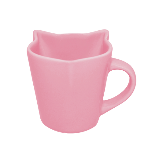 Caneca de Porcelana em Forma de Gato Pink